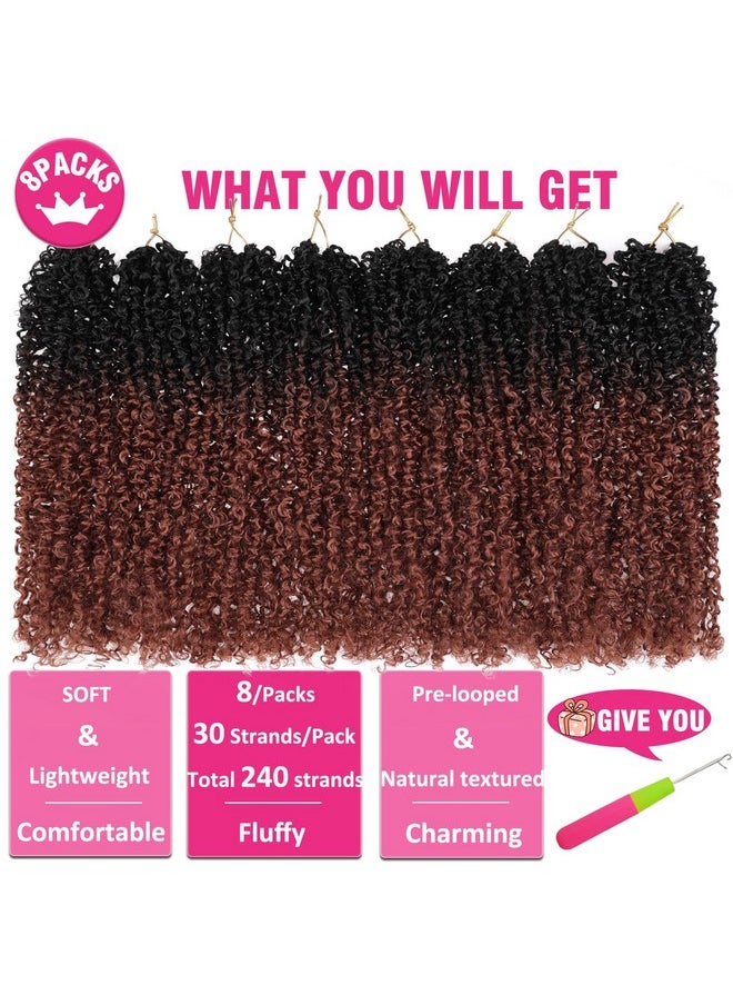 Union Beauty - Unionbeauty Pre-Looped Yanky Twists Crochet Braids Hair 12 Inch 8 Pcs Copper Red Bohemian Pre-Twisted Micro Passion Twist Hair Ginger Spring Twist With Bouncy Synthetic Crochet Hair Extensions 1B/350# - Image 1