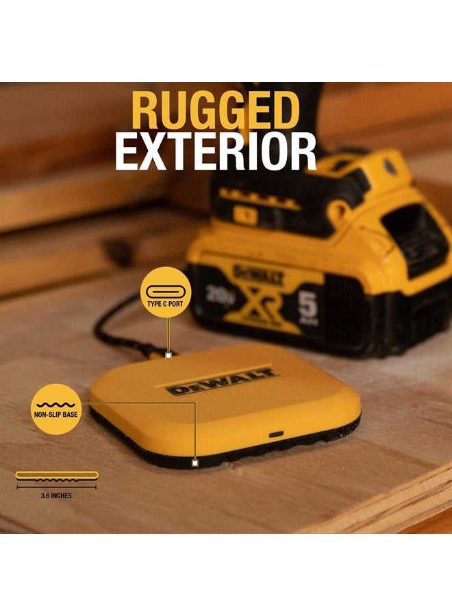 DEWALT Fast Wireless Charging Pad — Type C Cable and AC Adapter Included — 10W Max Qi Wireless Charger iPhone 14/13/12 Samsung Android — Wireless Phone Charger Mat - Image 3