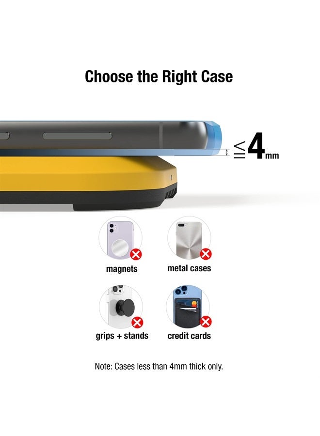 DEWALT Fast Wireless Charging Pad — Type C Cable and AC Adapter Included — 10W Max Qi Wireless Charger iPhone 14/13/12 Samsung Android — Wireless Phone Charger Mat - Image 5