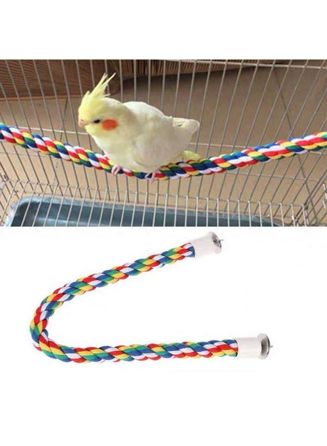 ليزنيرزم قطعة واحدة من مجثم الطيور، لعبة الطيور، حبل حلزوني للطيور، مجثم حلزوني للطيور، حبل قطني، مجاثم، ملحقات قفص الطيور، حامل تسلق للببغاء، أرجوحة قطنية للببغاء، ألعاب تسلق واقفة (26.32 بوصة) - Image 2