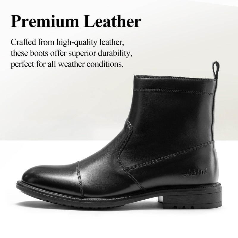 Arkbird Men's Chelsea Boots Zip Ankle Dress Boot Genuine Leather Boots for Casual and Formal - Image 4
