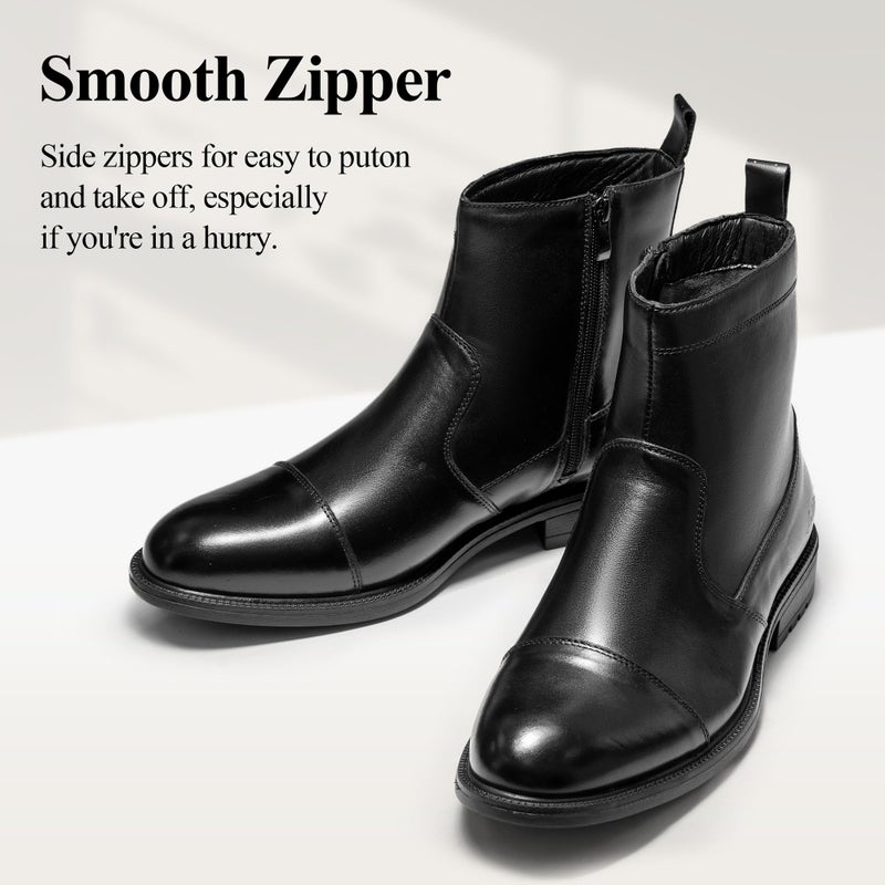 Arkbird Men's Chelsea Boots Zip Ankle Dress Boot Genuine Leather Boots for Casual and Formal - Image 5