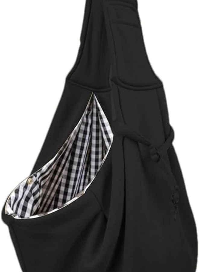 Black Dog Carrier Sling Bag Adjustable Strap Hands Free Travel Walking Outdoor Small Pets - Image 1