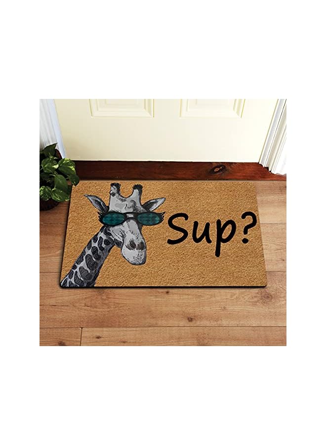 The Bros حصيرة ترحيب مدخل مرح حصائر أبواب رائعة زرافة ماذا يحدث (23.6 × 15.7 بوصة) قماش غير منسوج مع ظهر مطاطي غير قابل للانزلاق حصيرة مضحكة هدية مزحة داخلية/خارجية/مطبخ حصائر أبواب - Image 4