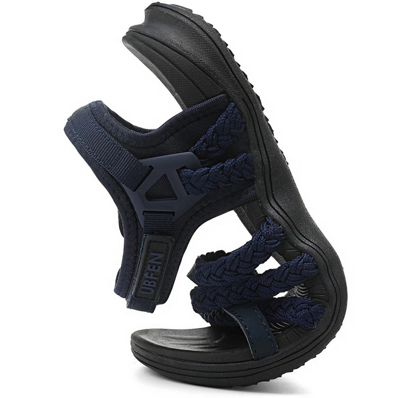 UBFEN Womens Hiking Sandals Walking Outdoor Sports Comfortable Water Sandals with Arch Support Comfortable for Beach Camping Travel Golf Blue Size US 9 - Image 3