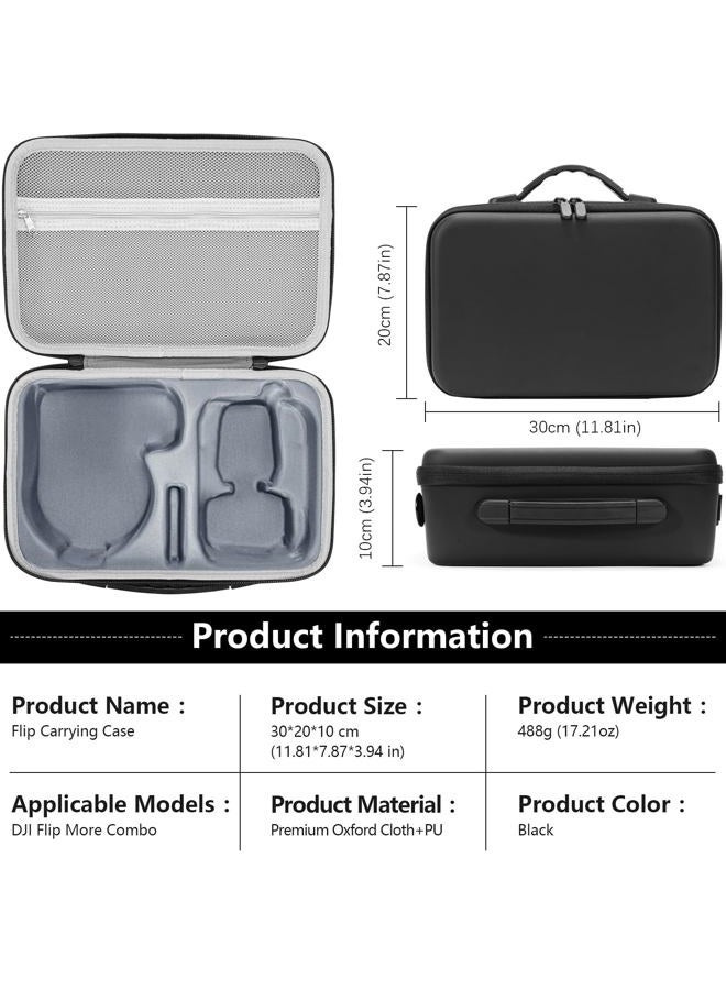 FPVtosky Case for DJI Flip, Portable PU Waterproof Case with Shoulder Strap Bag for DJI FLIP Drone and Battery Accessories (for DJI RC-N3 Controller) - Image 5
