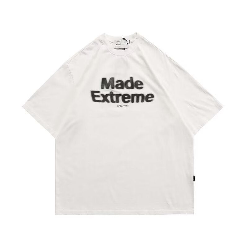Washed Old Short-Sleeved T-Shirt American Style Retro Summer Instagram Popular Brand Fashionable Loose Heavy Shoulder T-Shirt - Image 3