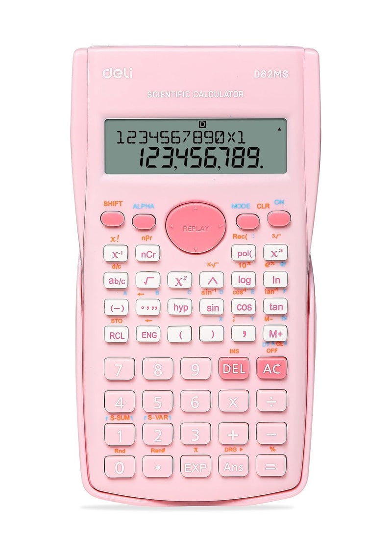 Scientific Calculator, Cute Scientific Math Calculator Function Calculator for Students Algebra Geometry Basic Caculator for Middle and High School Student College School Supplies (Pink)