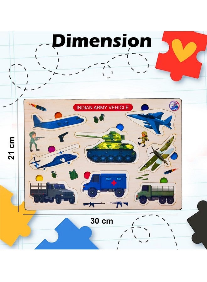 فنبلاست لوحة مركبة عسكرية من فن بلاست للأطفال، لوحة خشبية ملونة، لعبة تعليمية للأطفال، ألغاز خشبية، ألعاب تعليمية للأطفال، أولاد وبنات - Image 2