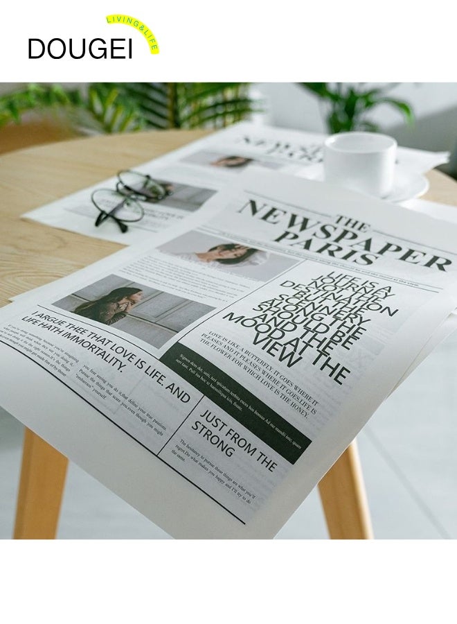 دوغي DOUGEI 3 قطع الإنجليزية الصحف التصوير الدعائم أزياء الملابس ديكور المنزل الغذاء التصوير الفوتوغرافي خلفية الدعائم زهرة التفاف ورقة الجو الديكور - Image 3