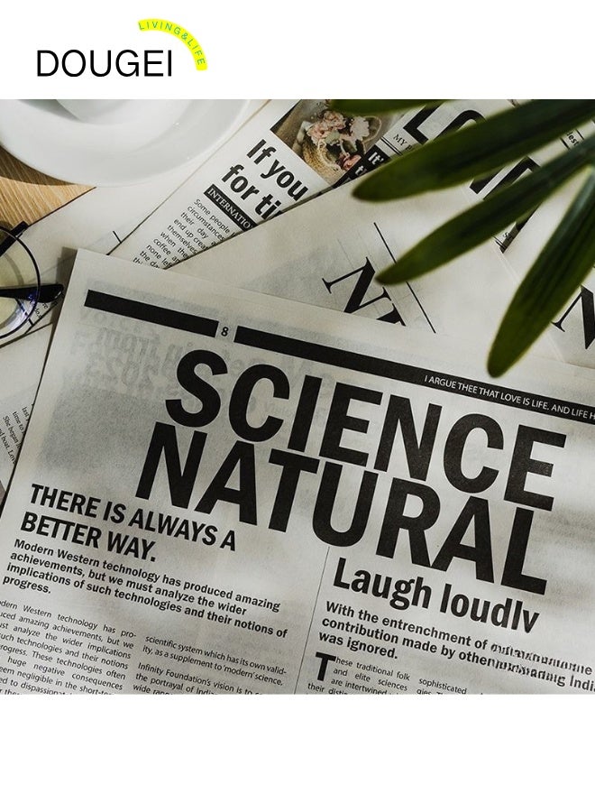 دوغي DOUGEI 3 قطع الإنجليزية الصحف التصوير الدعائم أزياء الملابس ديكور المنزل الغذاء التصوير الفوتوغرافي خلفية الدعائم زهرة التفاف ورقة الجو الديكور - Image 1