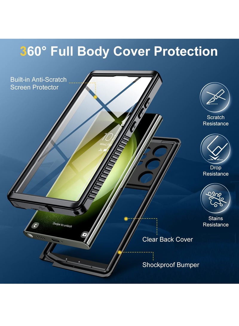 KASTWAVE Ultimate Protection for Samsung Galaxy S23 Ultra, Built-in Lens Screen Protector, Full-Body Shockproof, Drop Proof, Dustproof, Underwater Use Case for Galaxy S23 Ultra 5G 6.8 (Black) - Image 3