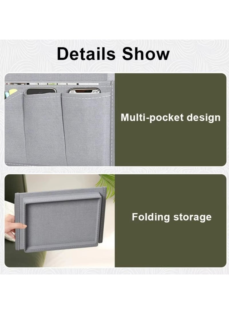 Dominy Sofa Armrest Organizer,Sofa Storage Bag for TV Remote Control Cellphone Storage Living Room Sofa Armrest Organizering Coffee Cup Tissue Organizer Bags  - Image 4