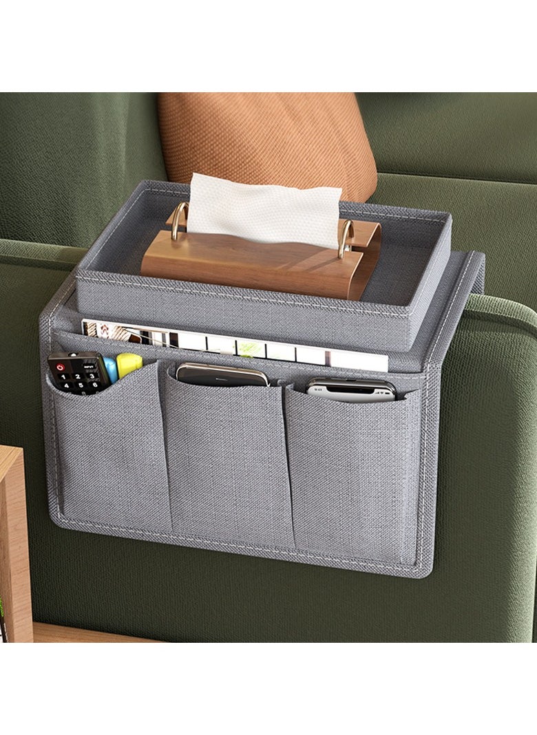 Dominy Sofa Armrest Organizer,Sofa Storage Bag for TV Remote Control Cellphone Storage Living Room Sofa Armrest Organizering Coffee Cup Tissue Organizer Bags  - Image 1