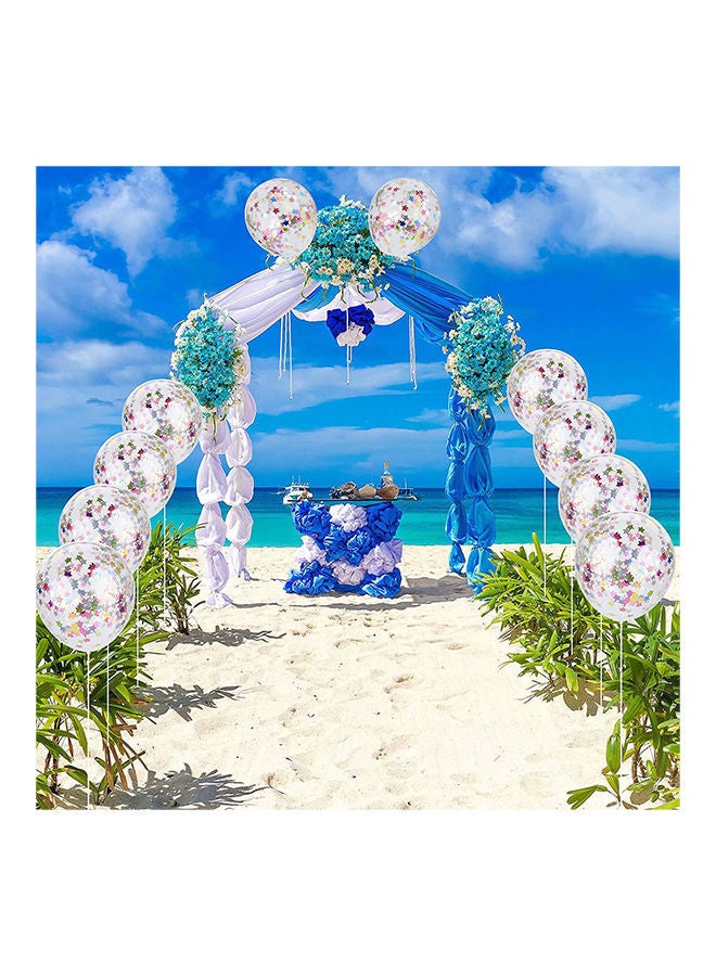 NIBEMINENT 8-Piece Latex Confetti Balloon Party Supplies Set 12inch - Image 2