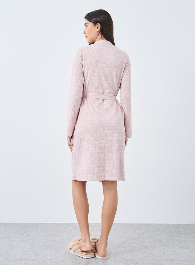 Styli Textured Jersey Broad Edge Robe - Image 4