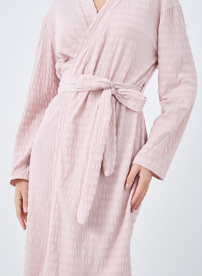 Styli Textured Jersey Broad Edge Robe - Image 3