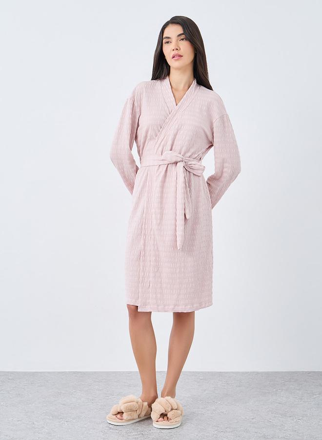 Styli Textured Jersey Broad Edge Robe - Image 1