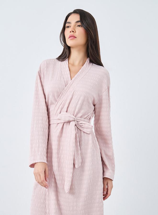Styli Textured Jersey Broad Edge Robe - Image 2