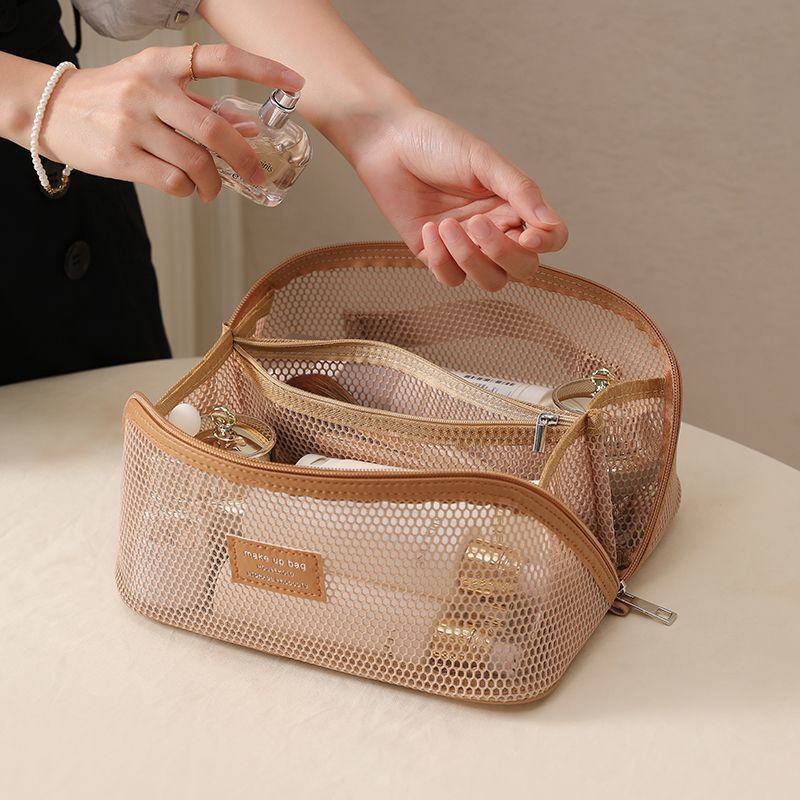 Mesh Cosmetic Bag - Large Capacity Toiletry Travel Organizer - Image 3