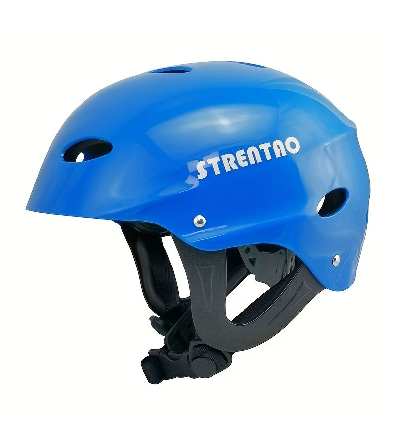 Red Adjustable Water Sports Safety Helmet For Kayaking Canoeing And Rowing - Image 2