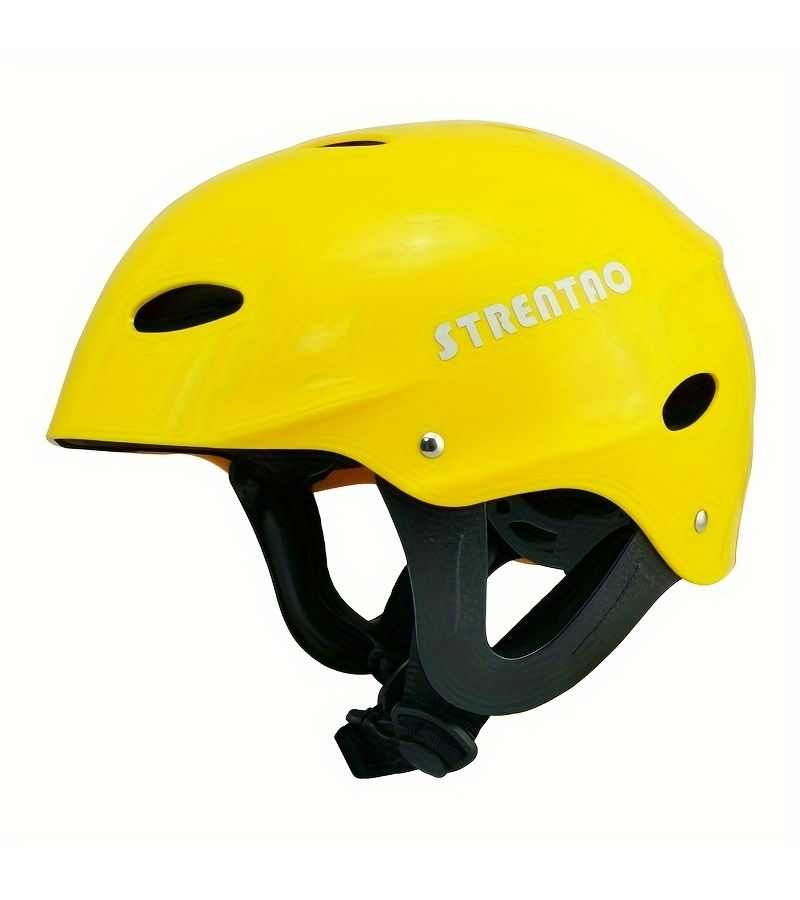 Red Adjustable Water Sports Safety Helmet For Kayaking Canoeing And Rowing - Image 1