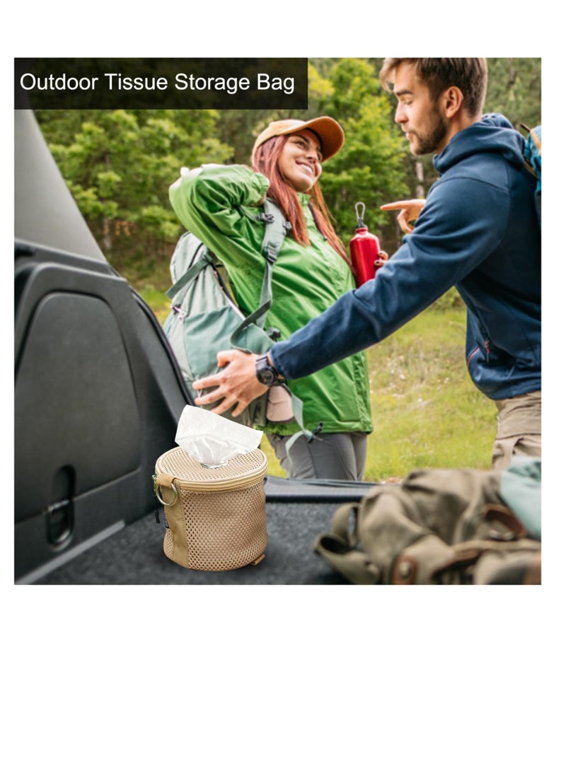 Excefore Travel Toilet Paper Holder, Portable Toilet Paper Holder, Carrying Case for Toilet Paper with Built-in Storage and Hanging Hook, On-The-go Toilet Paper Holder for Camping and Outdoor Activities  - Image 3