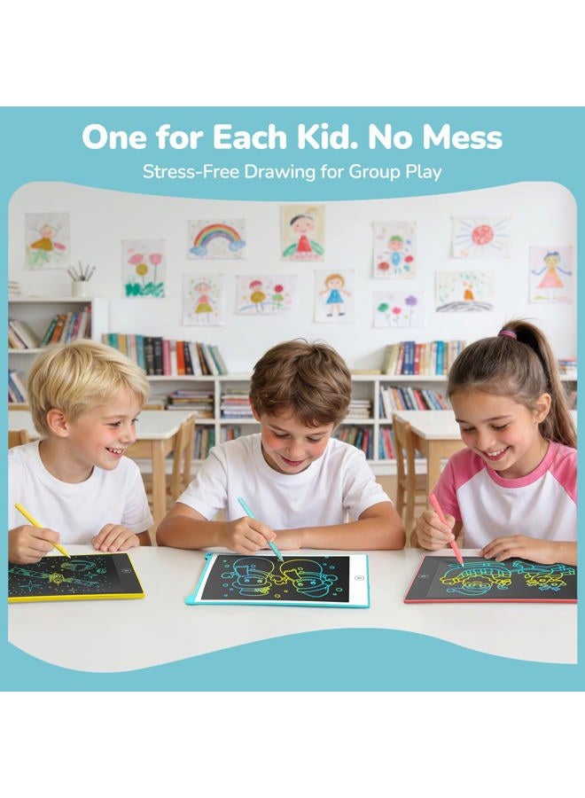 TECJOE 4 Pack LCD Writing Tablet, 8.5 Inch Colorful Drawing Board, Kids Travel Games Activity Learning Toys, Birthday Gifts for 3-8 Year Old Boys Girls Toddlers Preschooler - Image 3