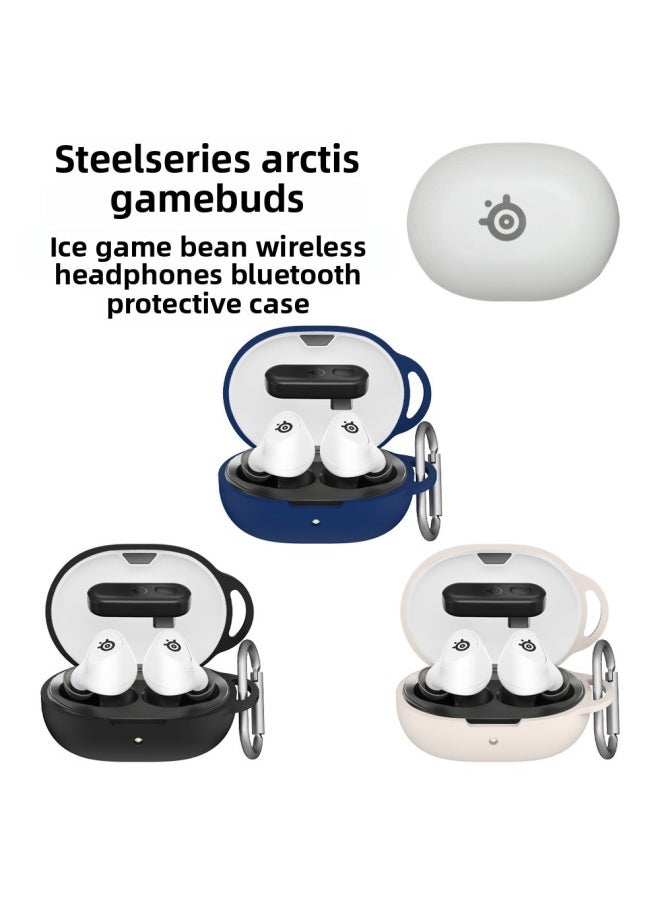 Generic - For Cyrus SteelSeries Arctis GameBuds Ice Game Bean Bluetooth Headset Protective Cover-Color:Black-Model:G107 - Image 1