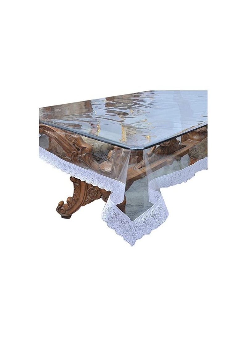 Spaceshoop Heat Resistant Easy Clean Waterproof Plastic Table Cover Crystal Clear PVC Tablecloth Protector 150 * 180  - Image 2
