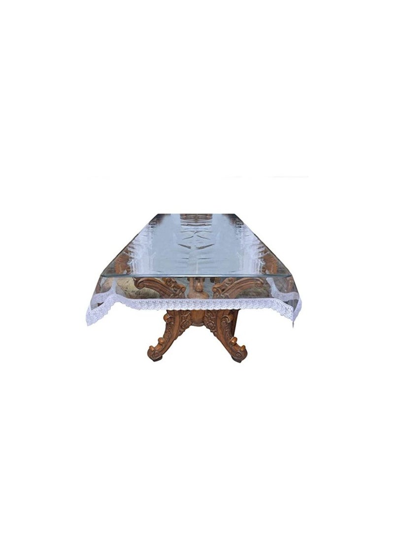 Spaceshoop Heat Resistant Easy Clean Waterproof Plastic Table Cover Crystal Clear PVC Tablecloth Protector 150 * 180  - Image 1
