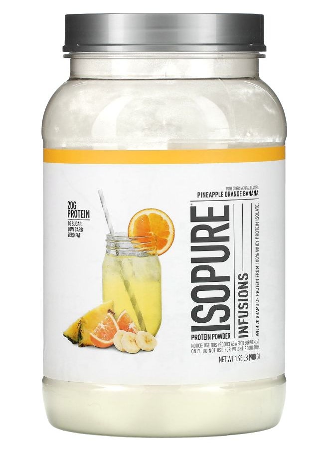 Isopure Infusions Protein Powder Pineapple Orange Banana 1.98 lb (900 g) 
