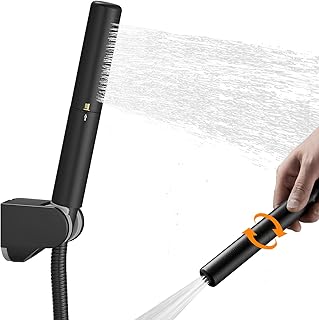 BESy Black Brass 2 In 1 Function Handheld Shower Head Set High Pressure 7 Inch Shower Head High Flow Hand Shower Wand - Image 1