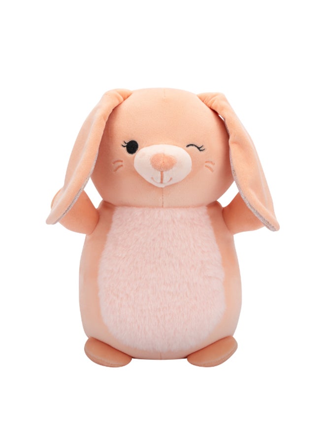 Squishmallows 10 inch Satine the Peach Bunny Hugmee , Officially Licensed Kellytoy Plush Toy, Colorful Soft Toy, Gift for Kids, Girls & Boys Washable Squishy Stuff Toy Multicolor All Age  - Image 1