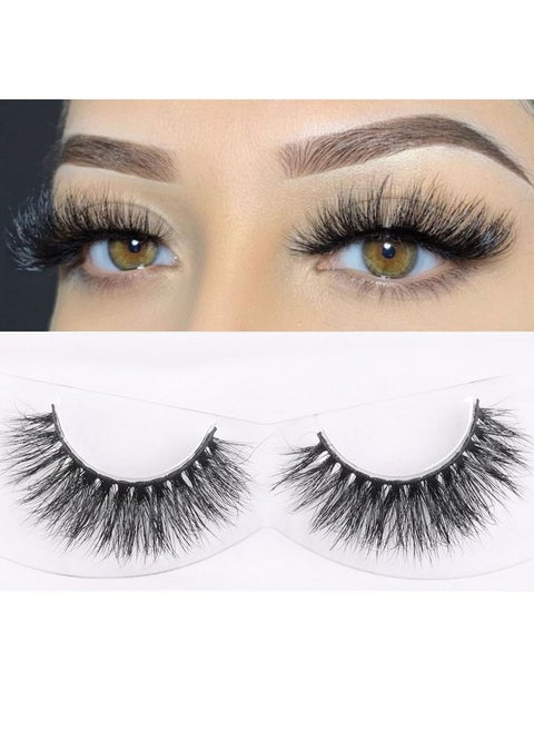 1 Pair Eyelashes 3D Mink Eyelash Natural Look Lashes Soft Fluffy False Lash Cat Eye Fake Eyelashes Wispy Handmade Eyelash Strips Pack For Makeup Reusable By Miss Kiss