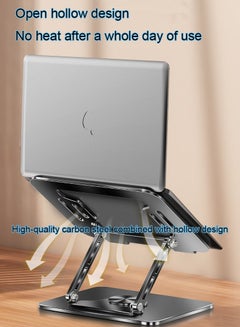 MissTiara Adjustable Computer Stand with 360 Rotating Base, Ergonimic Foldable Laptop Riser for Desk Compatible with MacBook Pro Air Notebook up to 16 Inches, Silver  - Image 4