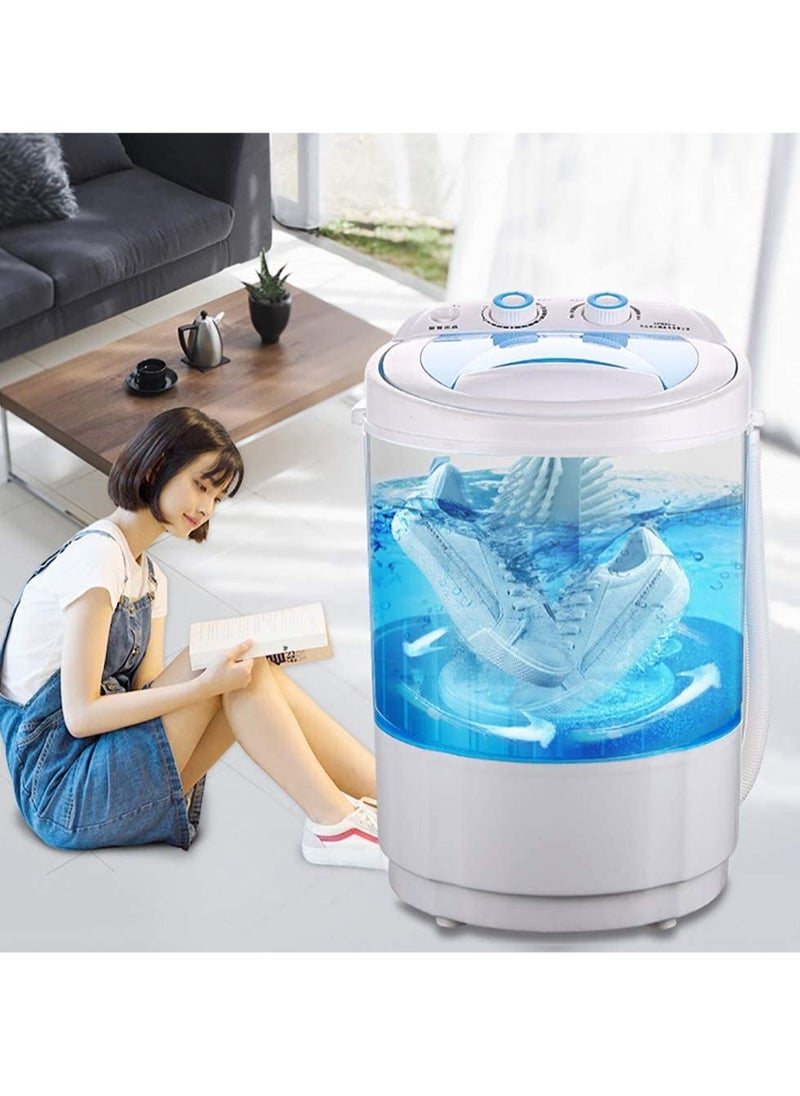 ELTRAZONE - Shoe Washing Machine Small Household, Portable Lazy Washing Machine, 360° Cleaning, 10 Minutes Fast Cleaning, Safe Material Does Not Hurt Shoes Blue/White - Image 1