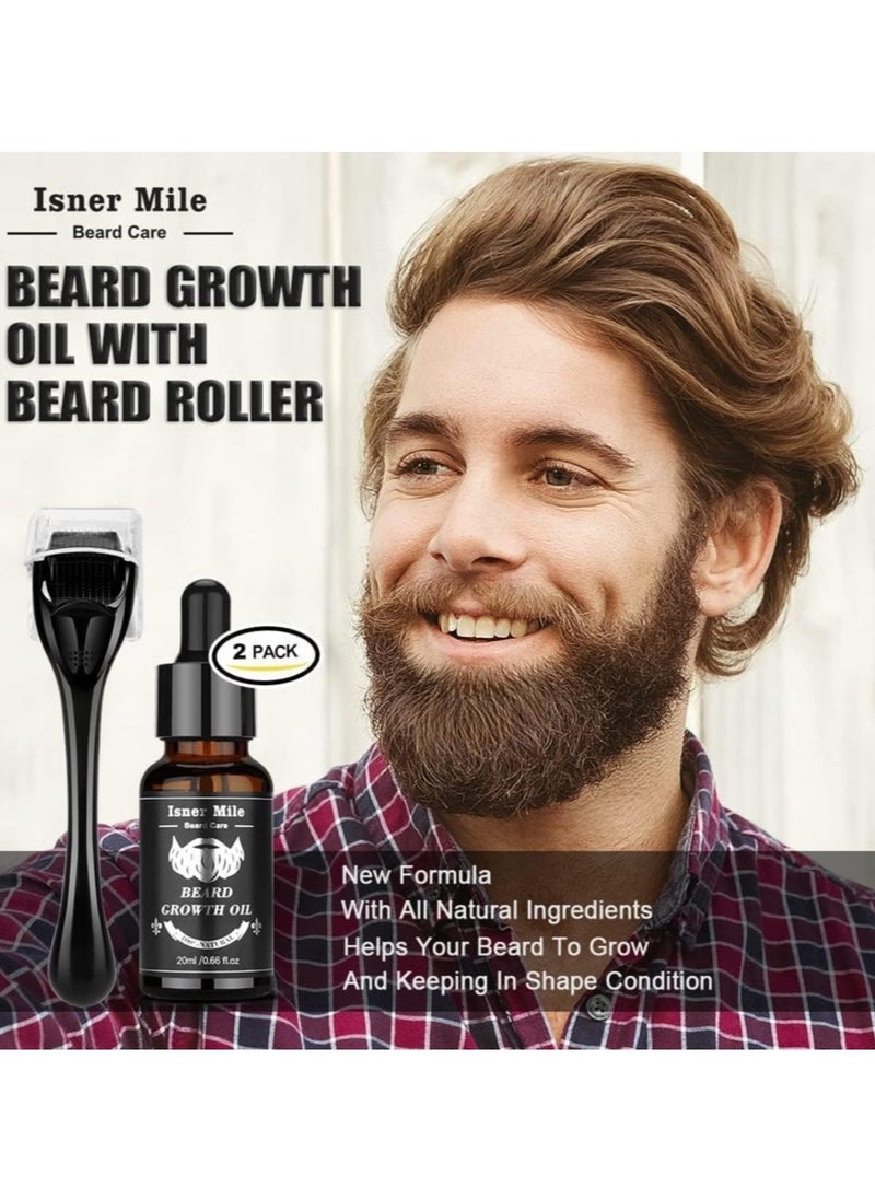 DMG TECH 10 in 1 Beard Growth Kit - Roller, Serum Oil , Balm and Comb, Stimulate Beard and Hair Growth - Gifts for Men Dad Him Boyfriend Husband Brother  - Image 4