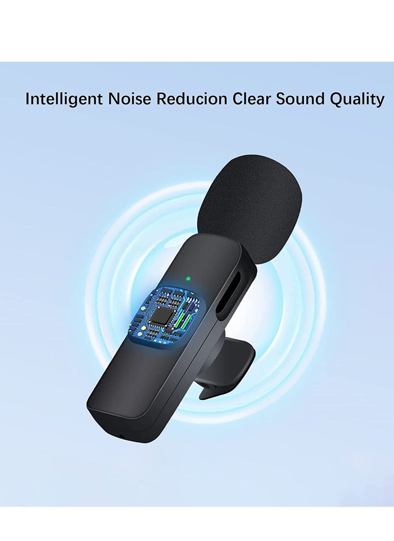 Tech Wireless Lavalier Microphone for iPhone iPad USB C Smartphone, Plug and Play Mini Mic for YouTube TikTok Live Streaming Gaming K Song Recording Auto Noise Reduction (3.5mm 1)