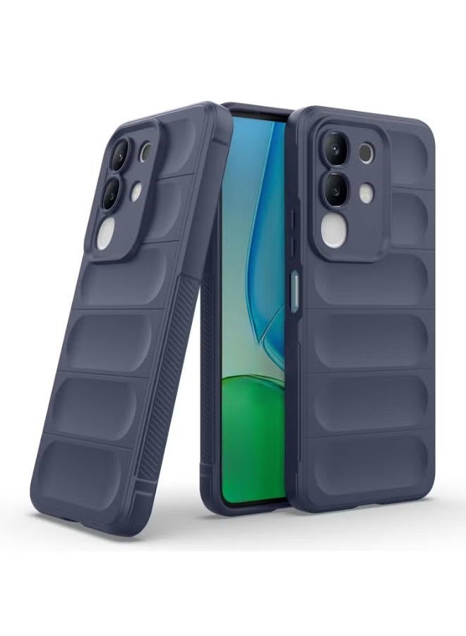 Premium Protection Back Silicone Case Compatible with Vivo y29 4G Magic Shield Shockproof Case with Camera Protection (Blue)  - Image 1