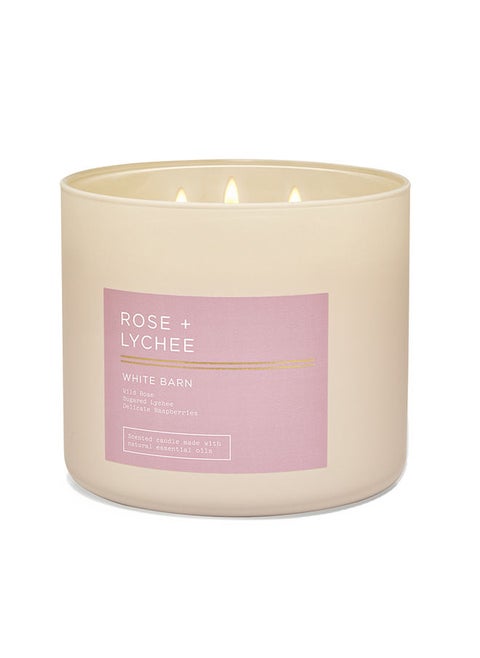 Rose And Lychee 3-Wick Candle