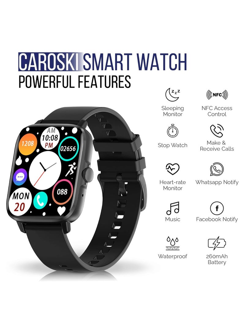 CAROSKI Smart Watch for Men - DT102 - Fitness Tracker Technology - Multiple sports modes - Dual Bluetooth 5.0 - Smart Watch to Monitor Blood Oxygen - Heart Rate - Smart Watch for Men - Image 2