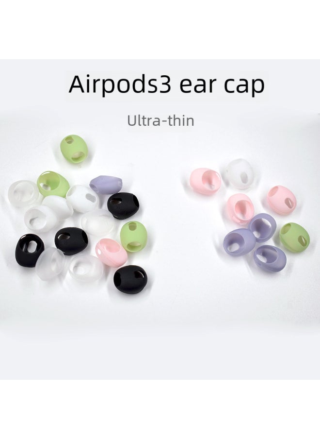 Generic - Digital Computer/airpods Case/airpods Earphone Case - Cute Cartoon Pink Cat Design - Durable Tpu Material Protective Cover-Color:5743C Army Green (with Ears)-Applicable Model:(2021 New) Airpods 3 Generation (even Number) - Image 1