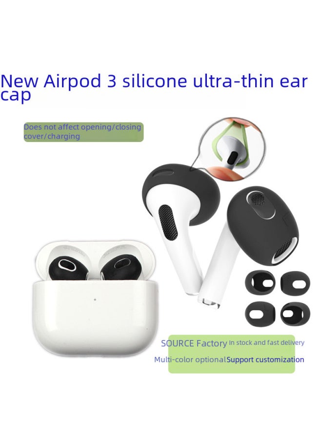 Generic - Digital Computer/airpods Case/airpods Earphone Case - Cute Cartoon Pink Cat Design - Durable Tpu Material Protective Cover-Color:5743C Army Green (with Ears)-Applicable Model:(2021 New) Airpods 3 Generation (even Number) - Image 1