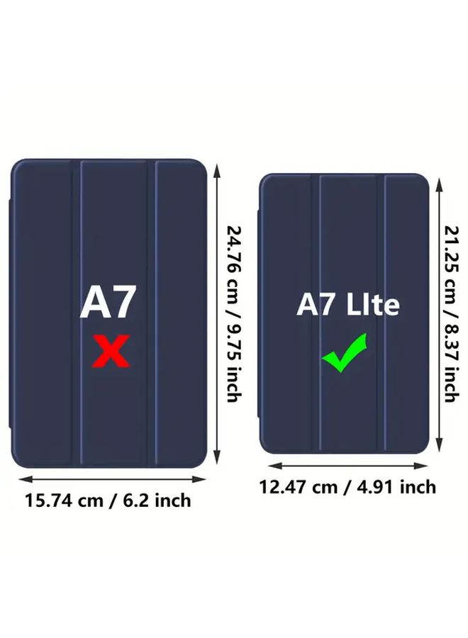 حافظة ثلاثية الطيات باللون الأسود لجهاز Samsung Tab A7 Lite 8.7 بوصة مع حامل قابل للتعديل - Image 2