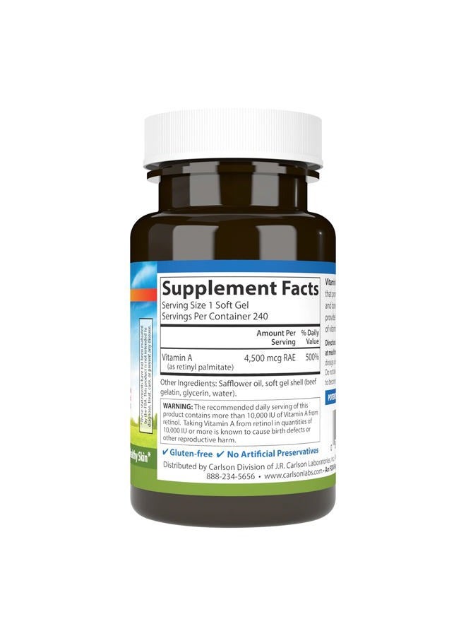 Carlson Labs - Vitamin A Palmitate 15000 Iu 240 Softgels - Image 2