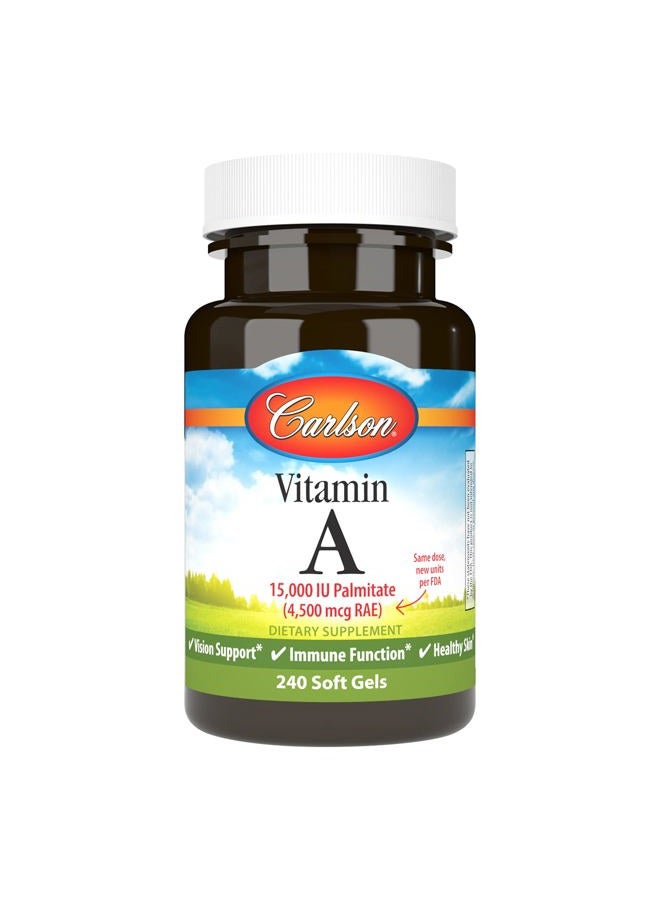 Carlson Labs - Vitamin A Palmitate 15000 Iu 240 Softgels - Image 1