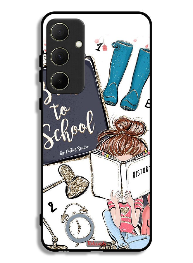 Tolwak Samsung Galaxy A35 5G Protective Case Cover Back To School Girl Reading History - Image 1
