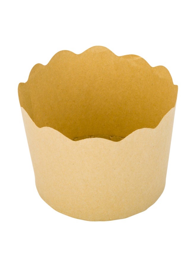 Restaurantware Panificio Premium 6 oz Kraft Paper Classic Baking Cup: Paper Baking Cups Perfect for Muffins, Cupcakes or Mini Snacks - Scalloped - Disposable and Recyclable - 200ct Box - Image 1
