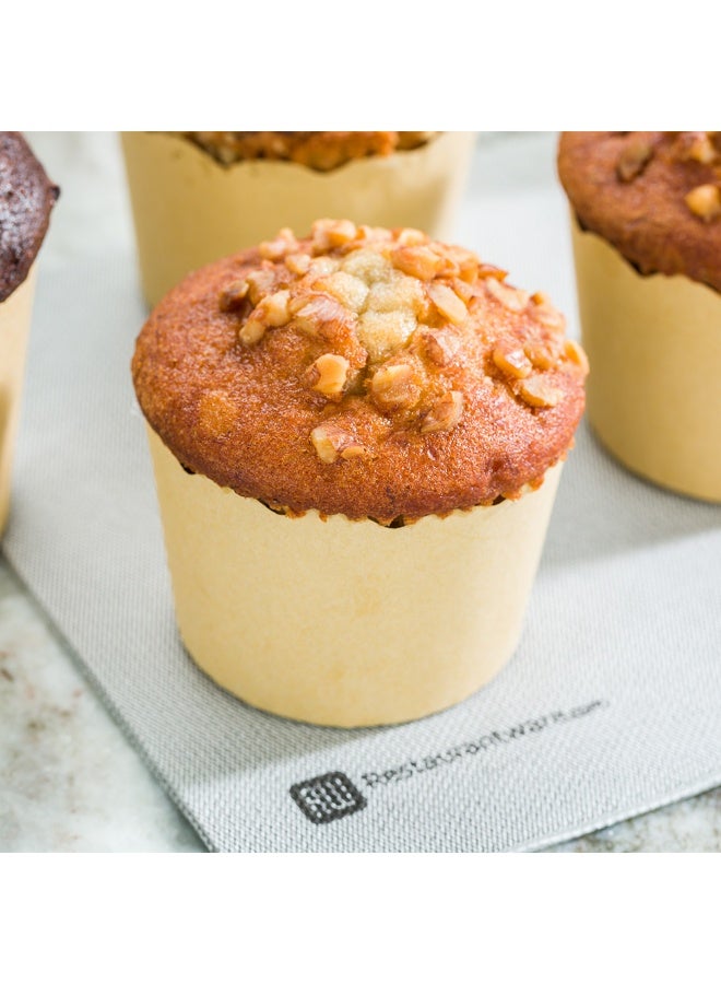 Restaurantware Panificio Premium 6 oz Kraft Paper Classic Baking Cup: Paper Baking Cups Perfect for Muffins, Cupcakes or Mini Snacks - Scalloped - Disposable and Recyclable - 200ct Box - Image 3